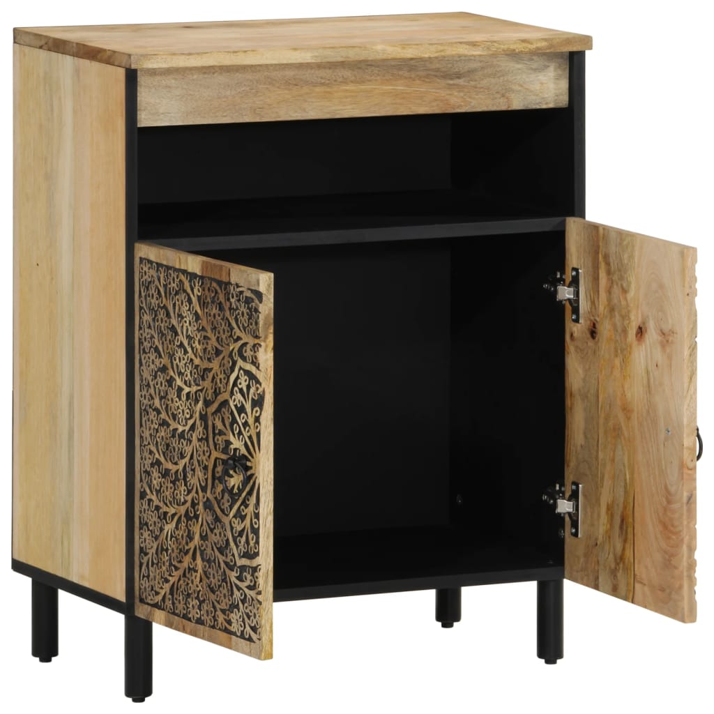 skab 60x33x75 cm massivt mangotræ