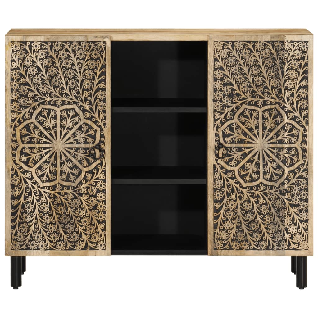 skab 90x33x75 cm massivt mangotræ