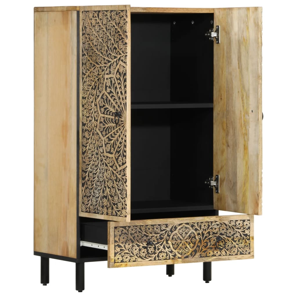 skab 60x33x100 cm massivt mangotræ