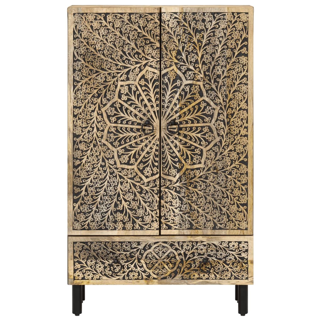 skab 60x33x100 cm massivt mangotræ