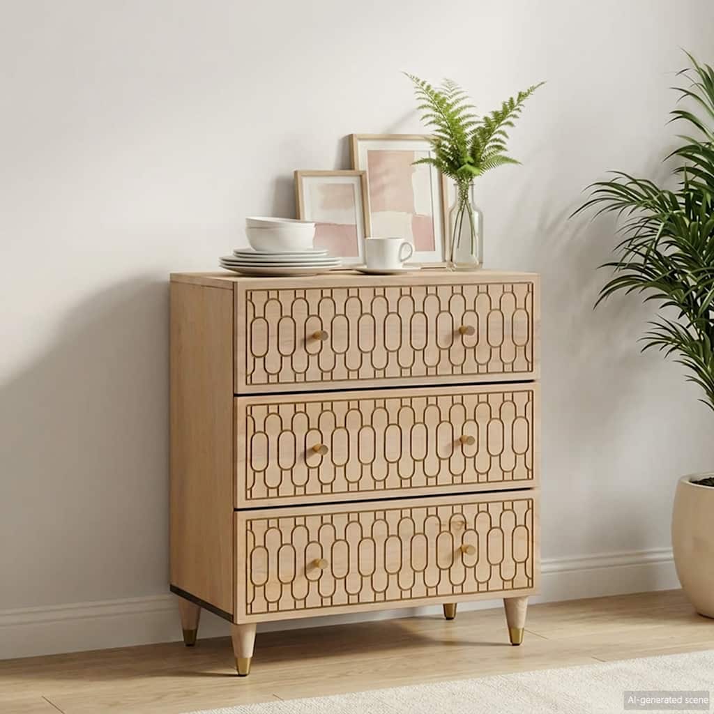 skab 60x33x75 cm massivt mangotræ