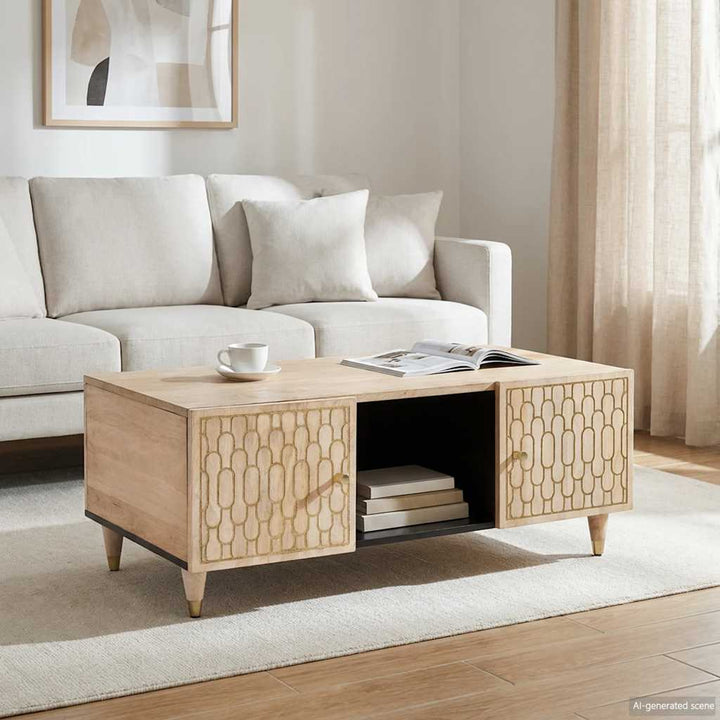 sofabord 100x54x40 cm massivt mangotræ