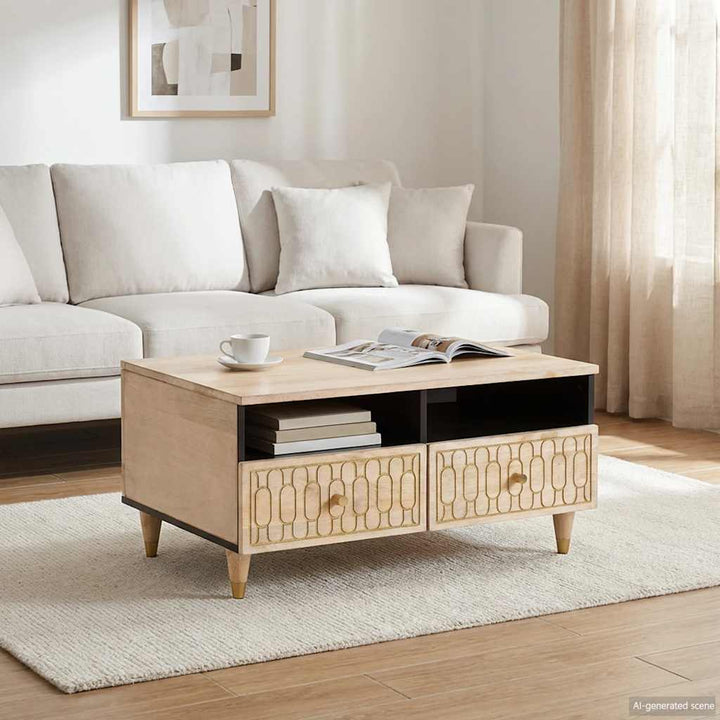 sofabord 80x54x40 cm massivt mangotræ