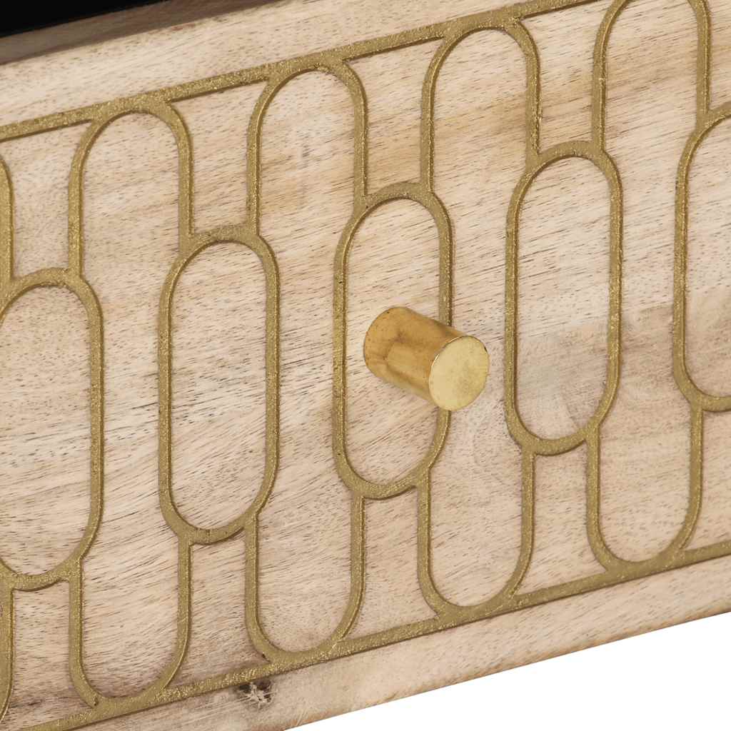 tv-bord 100x33x46 cm massivt mangotræ