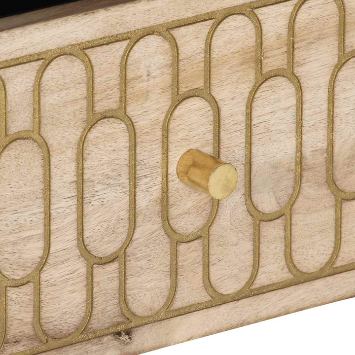 tv-bord 100x33x46 cm massivt mangotræ