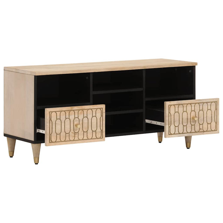 tv-bord 100x33x46 cm massivt mangotræ