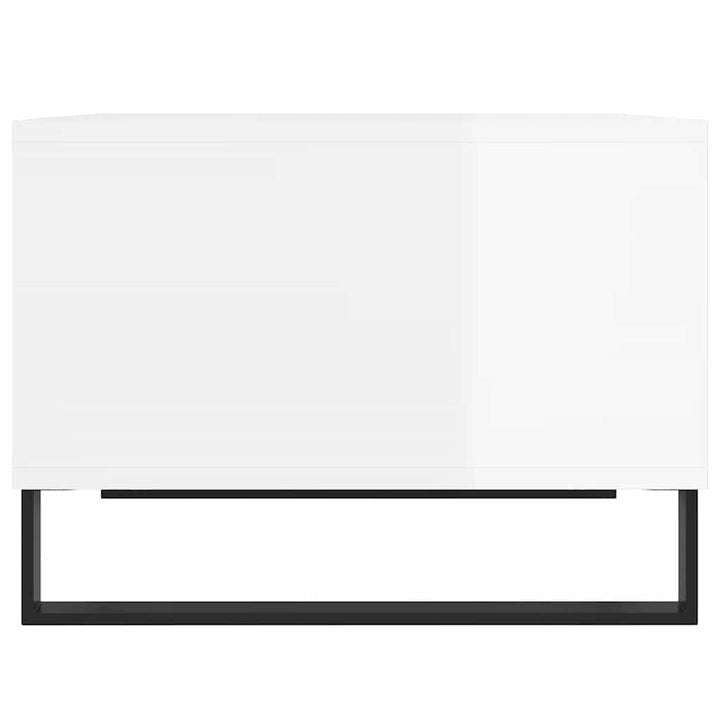 sofabord 60x50x36,5 cm konstrueret træ hvid højglans