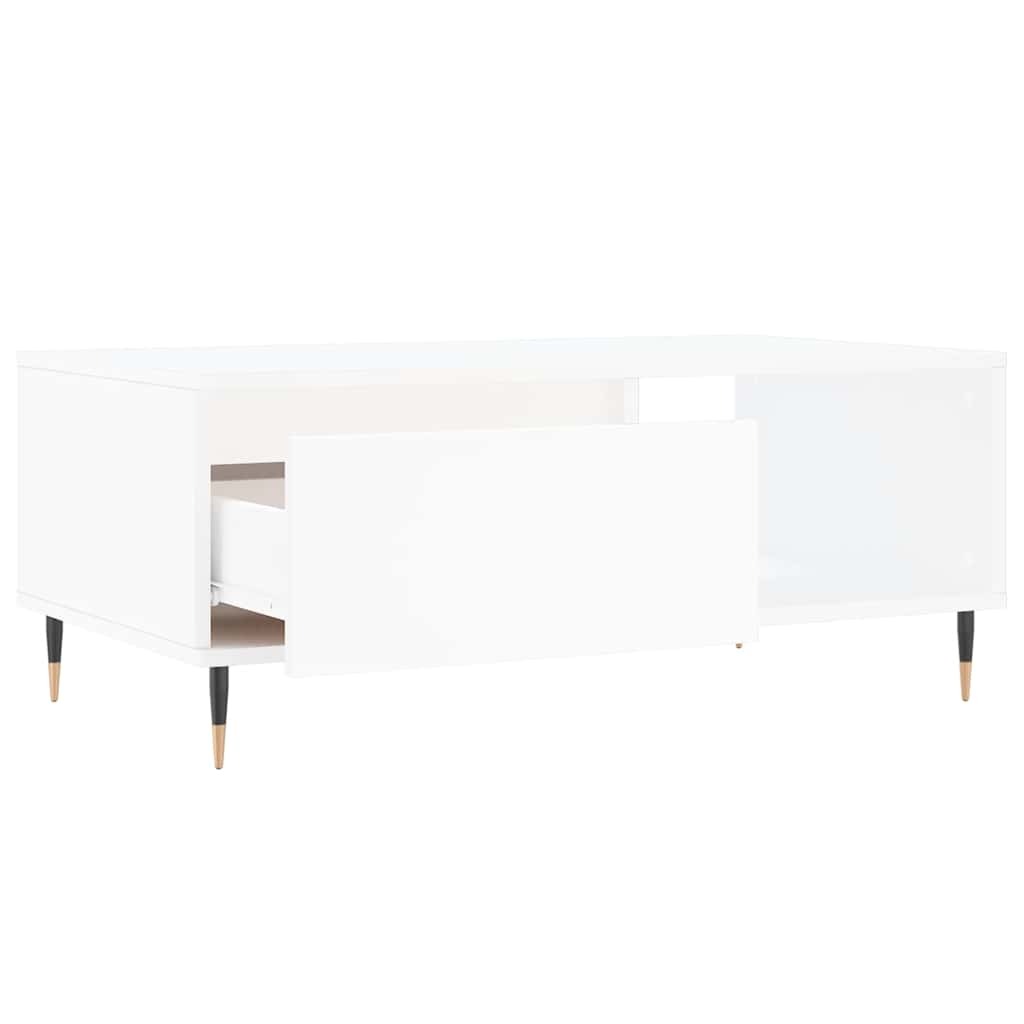 sofabord 90x50x36,5 cm konstrueret træ hvid