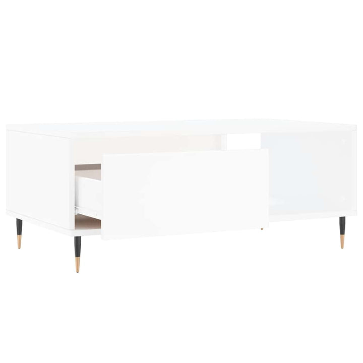 sofabord 90x50x36,5 cm konstrueret træ hvid