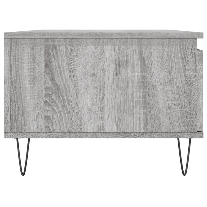 sofabord 90x50x36,5 cm konstrueret træ grå sonoma-eg