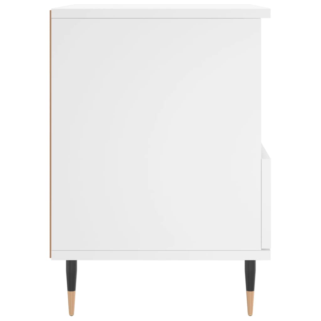 sengebord 40x35x50 cm konstrueret træ hvid