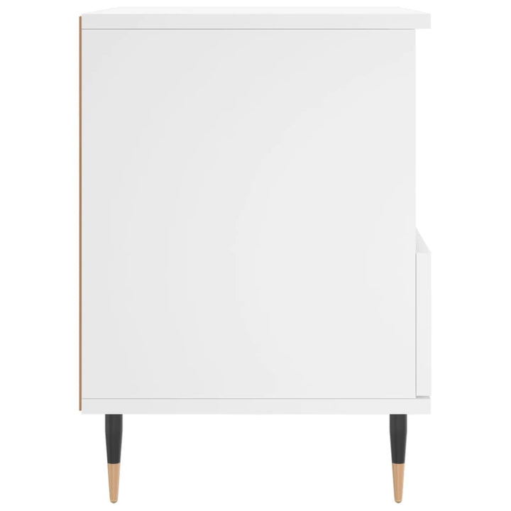 sengebord 40x35x50 cm konstrueret træ hvid