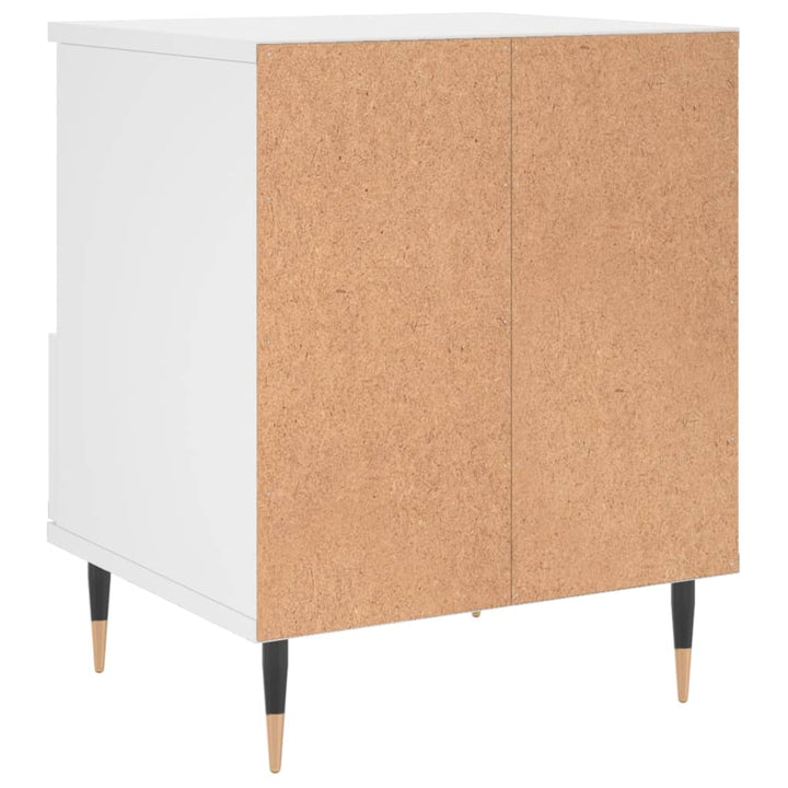sengeborde 2 stk. 40x35x50 cm konstrueret træ hvid