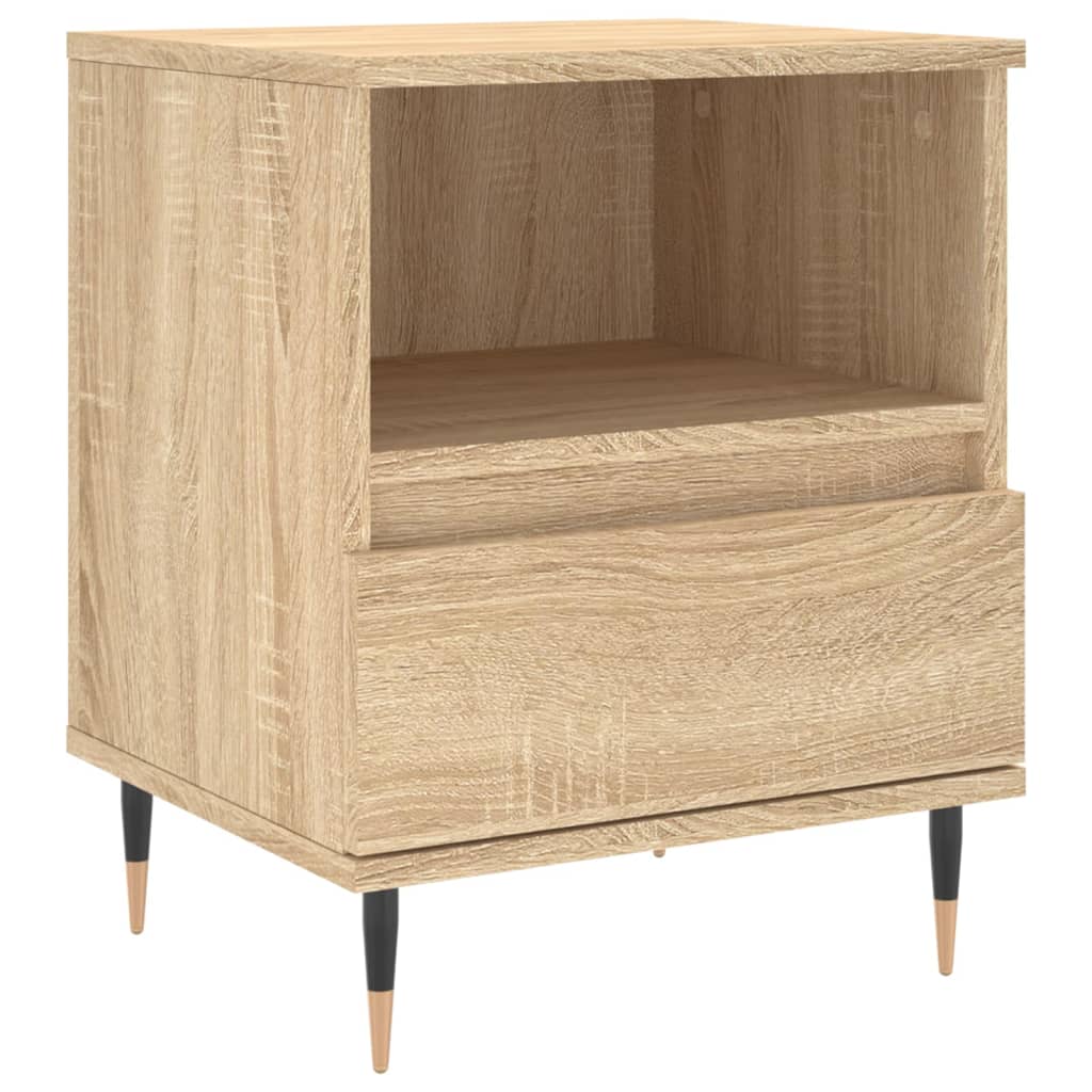 sengebord 40x35x50 cm konstrueret træ sonoma-eg