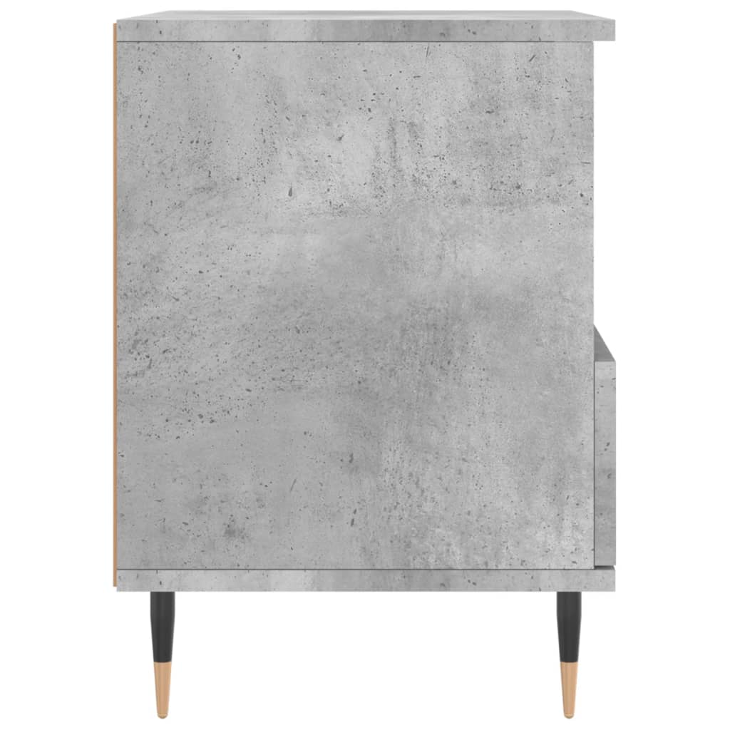 sengeborde 2 stk. 40x35x50 cm konstrueret træ betongrå