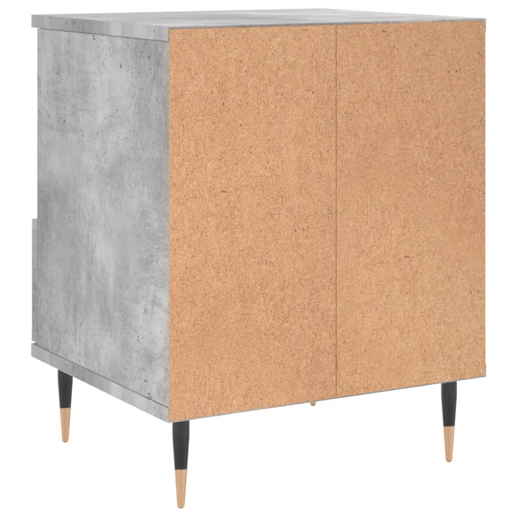 sengeborde 2 stk. 40x35x50 cm konstrueret træ betongrå