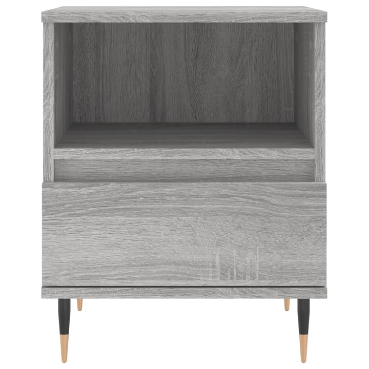 sengeborde 2 stk. 40x35x50 cm konstrueret træ grå sonoma-eg