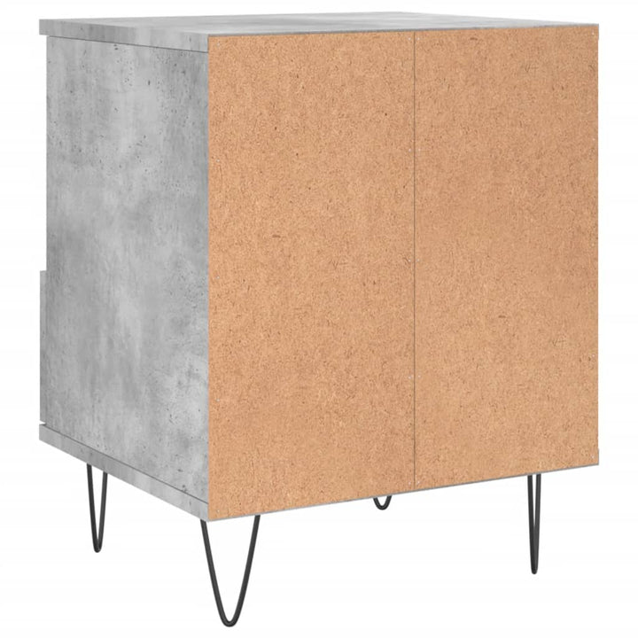 sengebord 40x35x50 cm konstrueret træ betongrå
