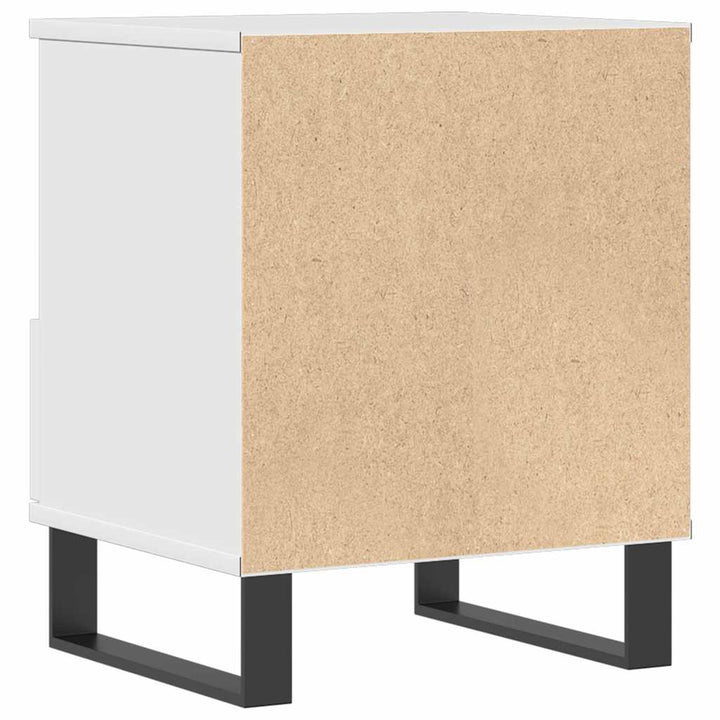 sengeskab 40x35x50 cm konstrueret træ hvid højglans