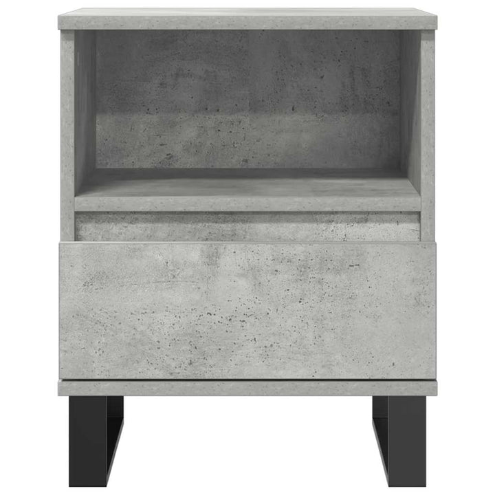 sengebord 40x35x50 cm konstrueret træ betongrå