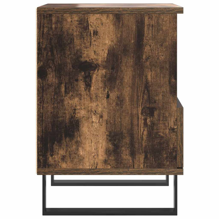 sengebord 40x35x50 cm konstrueret træ røget egetræsfarve