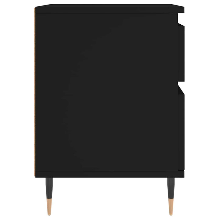 sengebord 40x35x50 cm konstrueret træ sort
