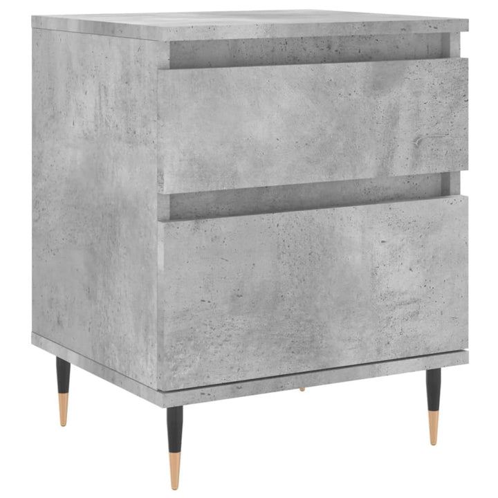 sengebord 40x35x50 cm konstrueret træ betongrå