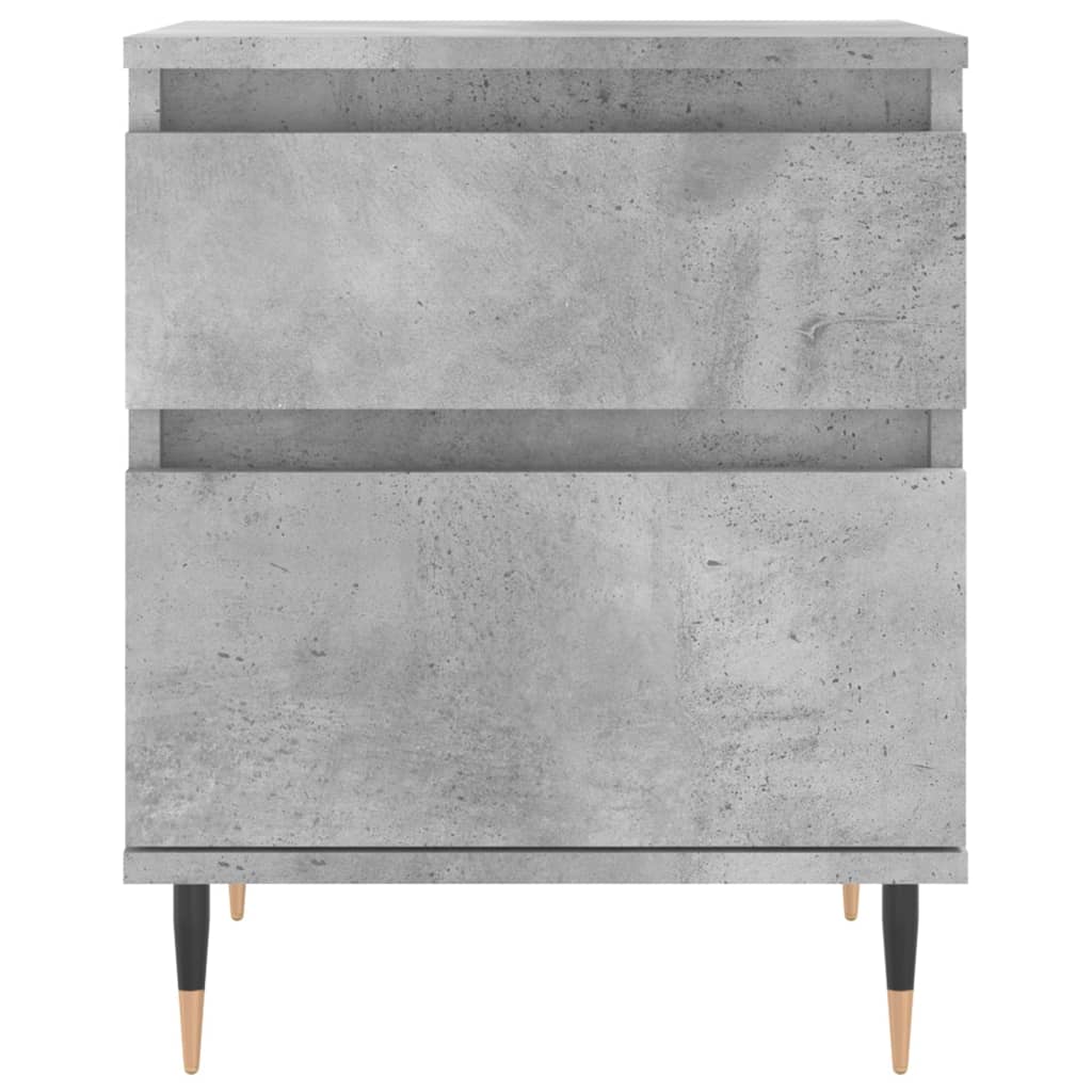sengebord 40x35x50 cm konstrueret træ betongrå