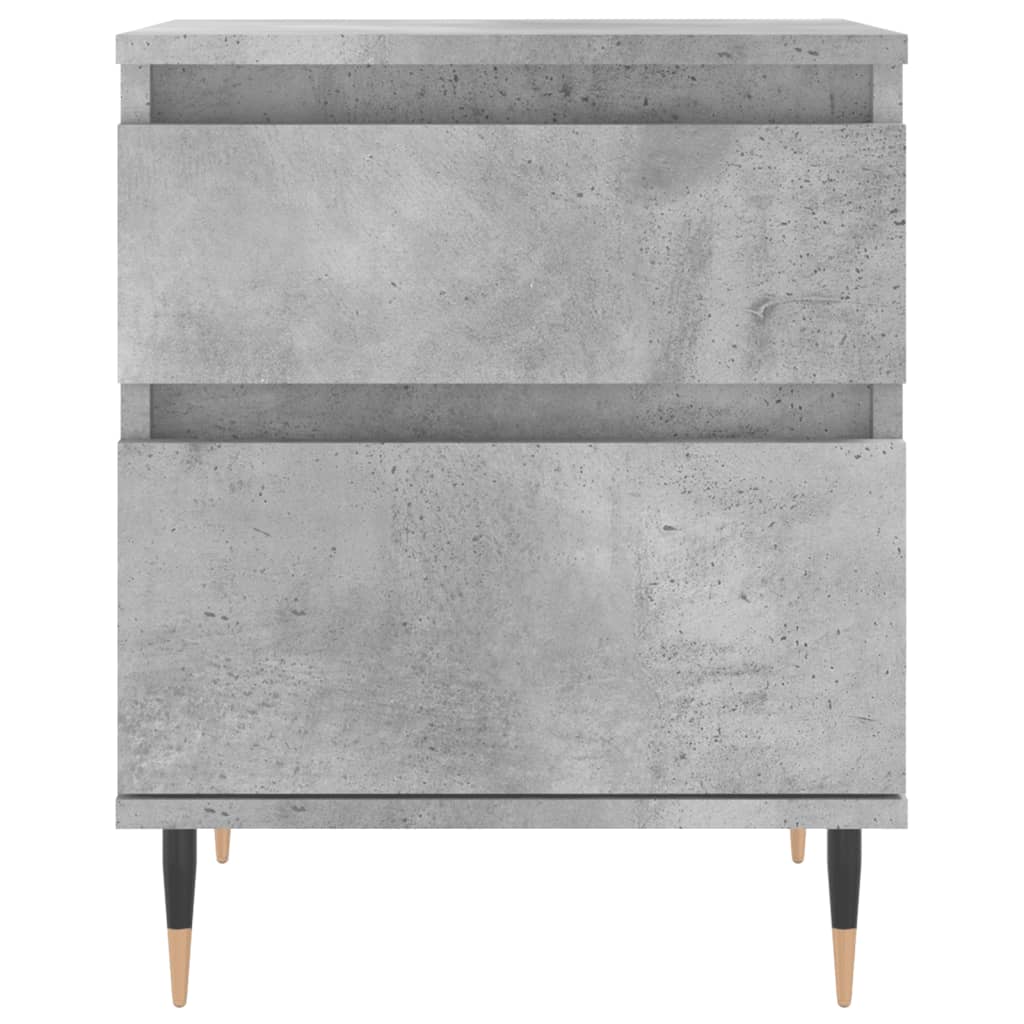 sengeborde 2 stk. 40x35x50 cm konstrueret træ betongrå