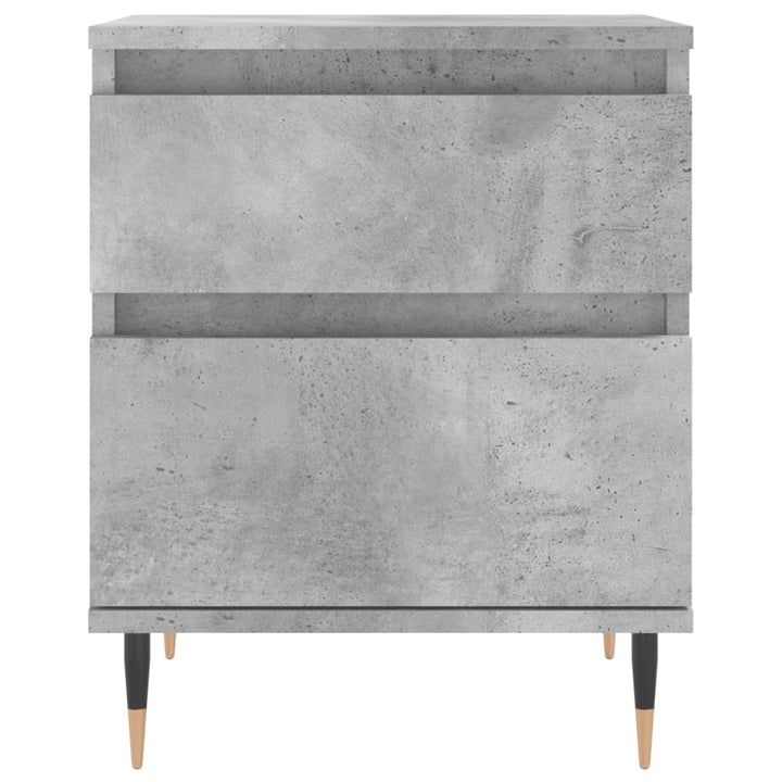 sengeborde 2 stk. 40x35x50 cm konstrueret træ betongrå