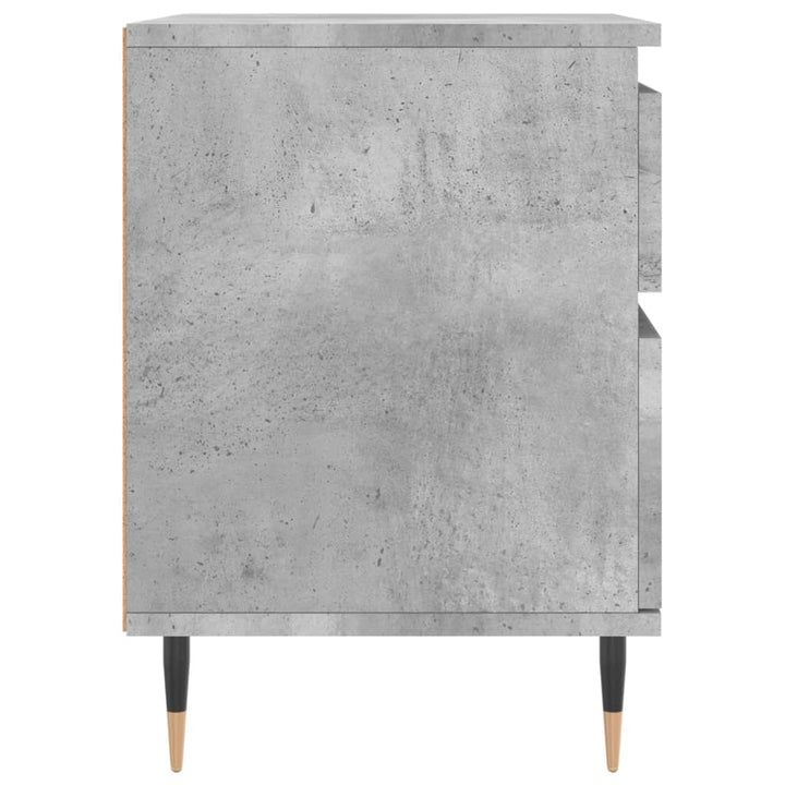 sengeborde 2 stk. 40x35x50 cm konstrueret træ betongrå