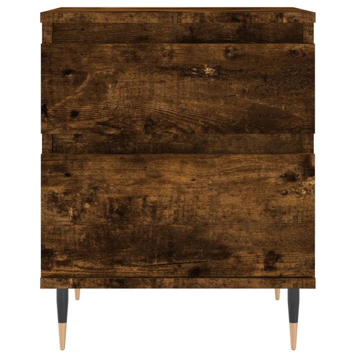 sengebord 40x35x50 cm konstrueret træ røget egetræsfarve