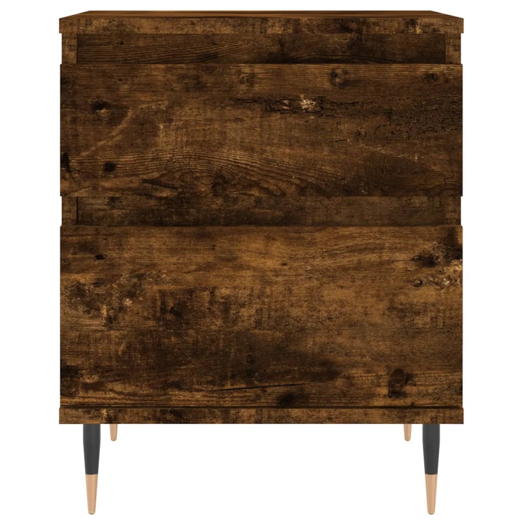 sengebord 40x35x50 cm konstrueret træ røget egetræsfarve