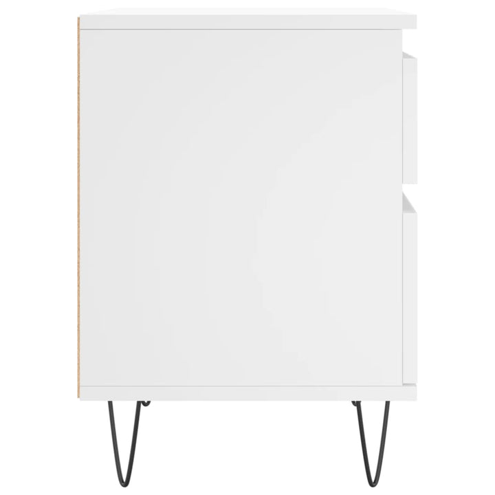 sengebord 40x35x50 cm konstrueret træ hvid