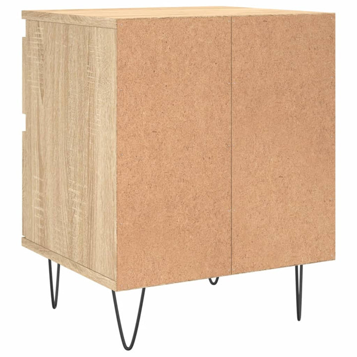 sengeborde 2 stk. 40x35x50 cm konstrueret træ sonoma-eg