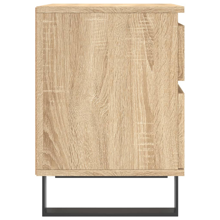 sengeborde 2 stk. 40x35x50 cm konstrueret træ sonoma-eg