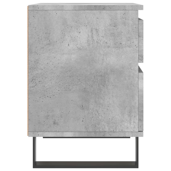 sengeborde 2 stk. 40x35x50 cm konstrueret træ betongrå