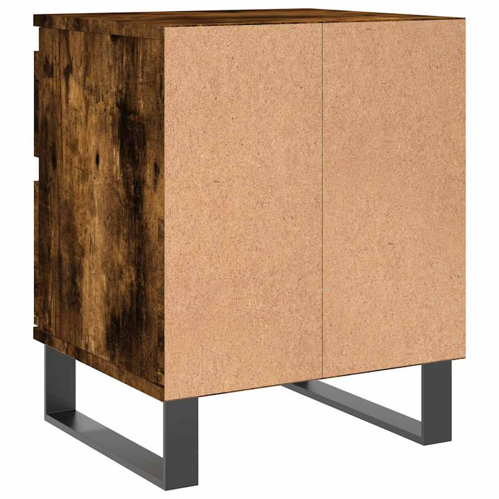 sengebord 40x35x50 cm konstrueret træ røget egetræsfarve