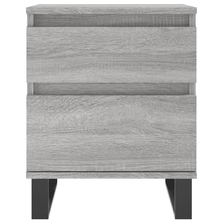 sengeborde 2 stk. 40x35x50 cm konstrueret træ grå sonoma-eg