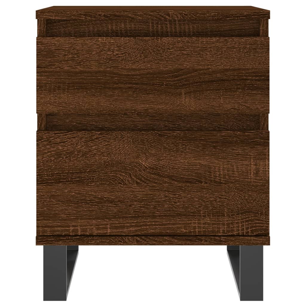 sengeborde 2 stk. 40x35x50 cm brun egetræsfarve