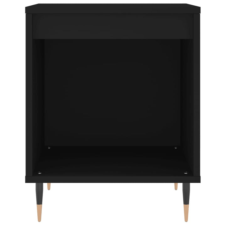 sengebord 40x35x50 cm konstrueret træ sort