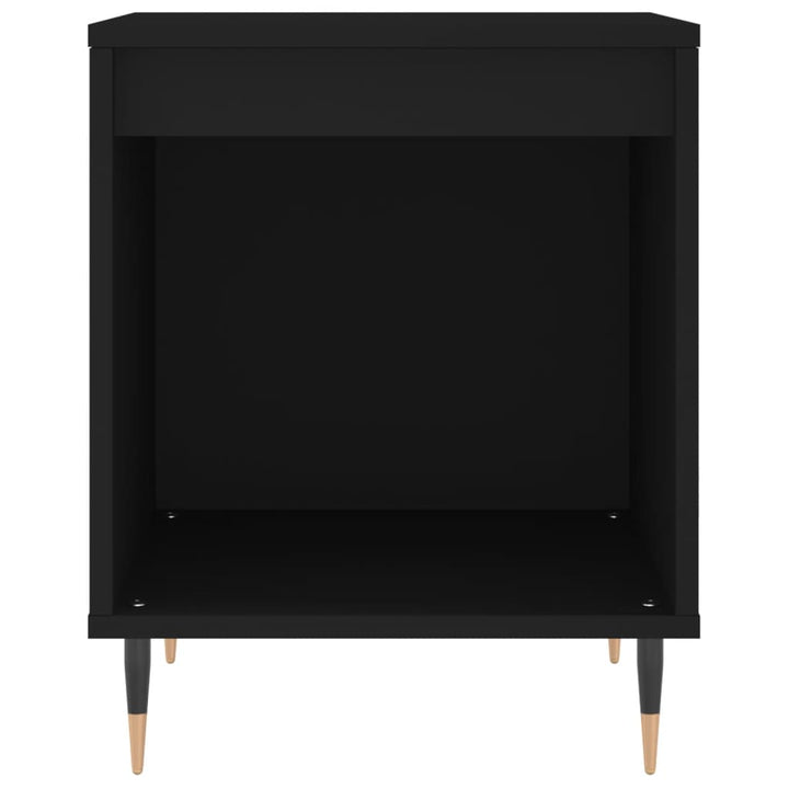 sengeborde 2 stk. 40x35x50 cm konstrueret træ sort