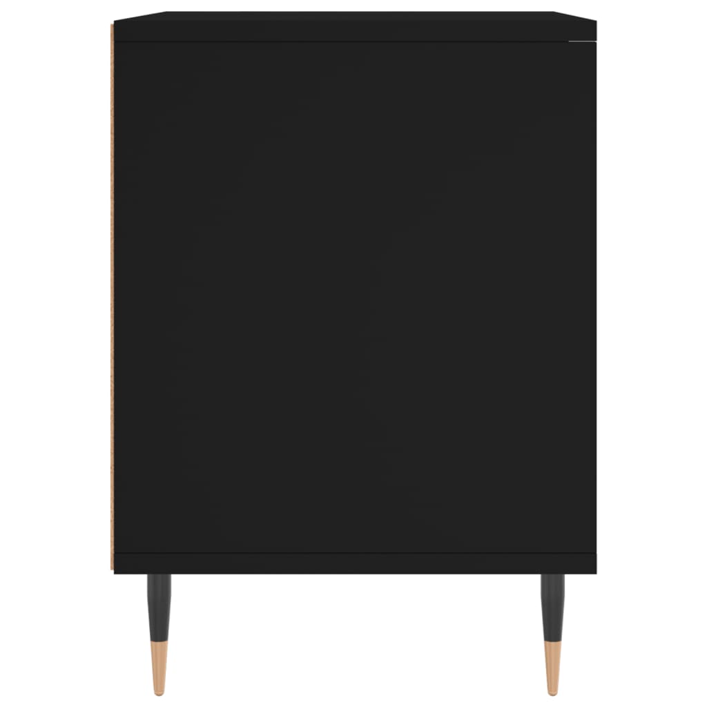 sengeborde 2 stk. 40x35x50 cm konstrueret træ sort