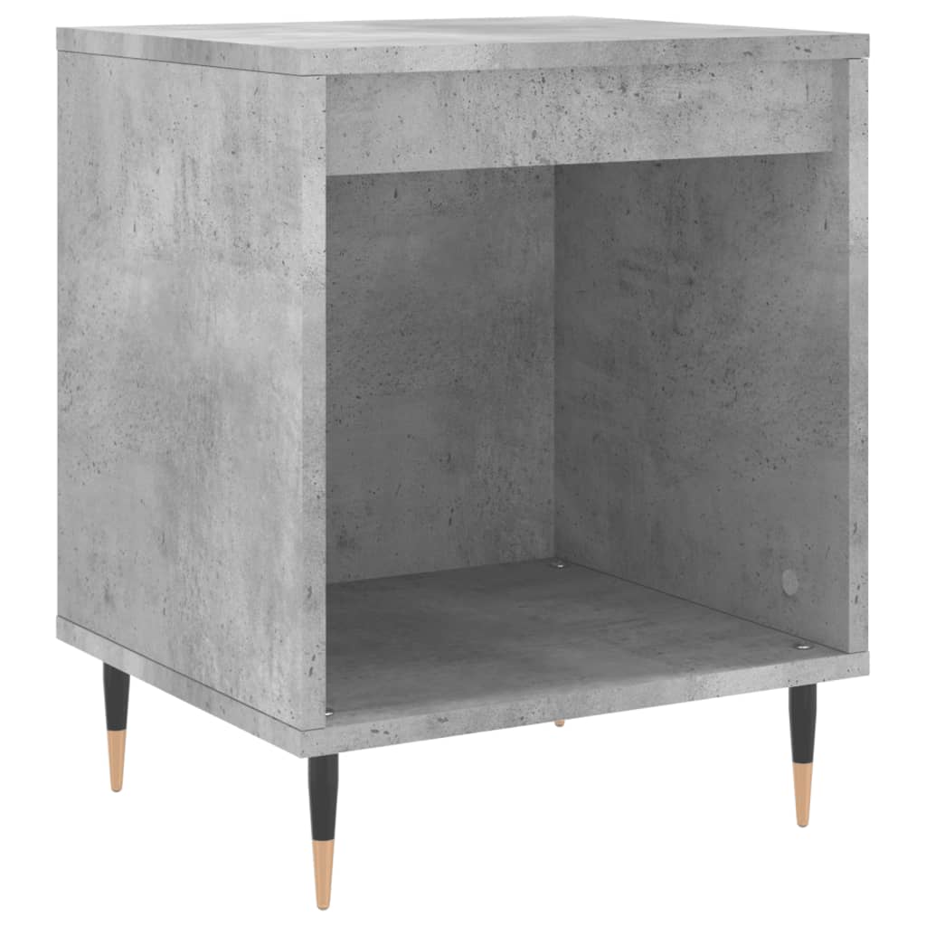 sengebord 40x35x50 cm konstrueret træ betongrå