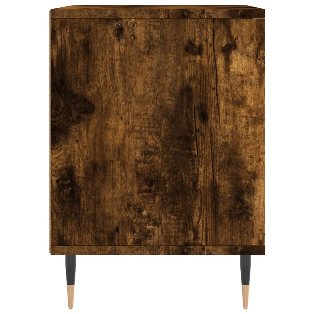 sengeborde 2 stk. 40x35x50 cm konstrueret træ røget egetræ
