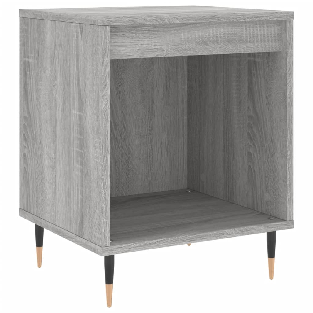 sengeborde 2 stk. 40x35x50 cm konstrueret træ grå sonoma-eg