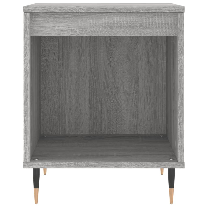sengeborde 2 stk. 40x35x50 cm konstrueret træ grå sonoma-eg