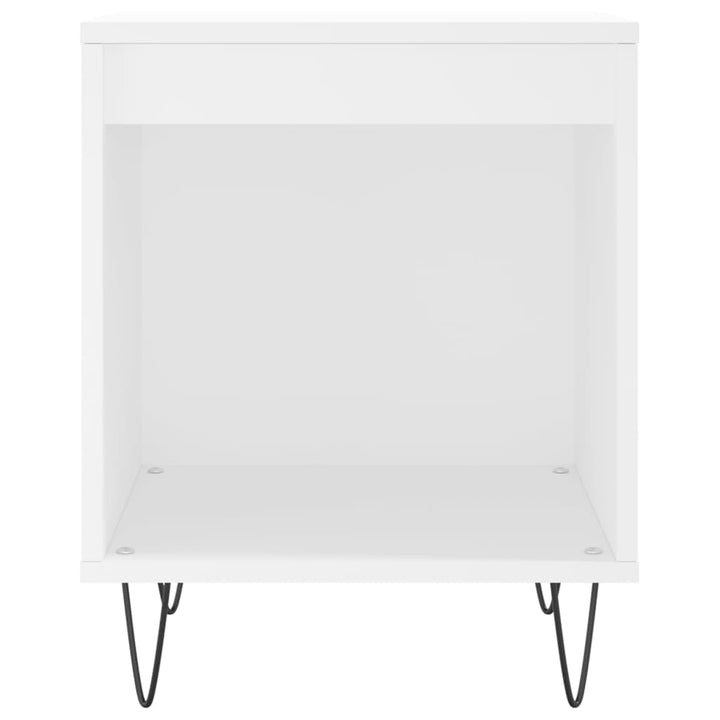 sengebord 40x35x50 cm konstrueret træ hvid