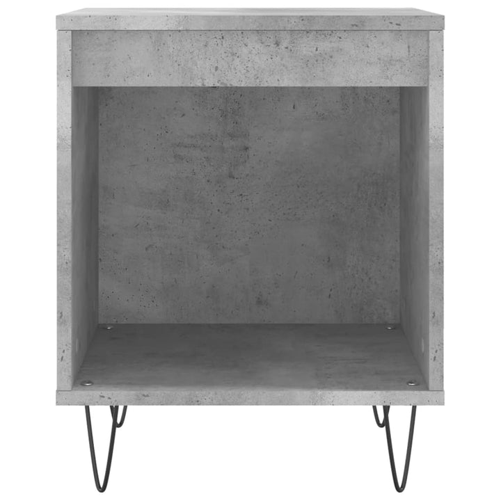 sengebord 40x35x50 cm konstrueret træ betongrå