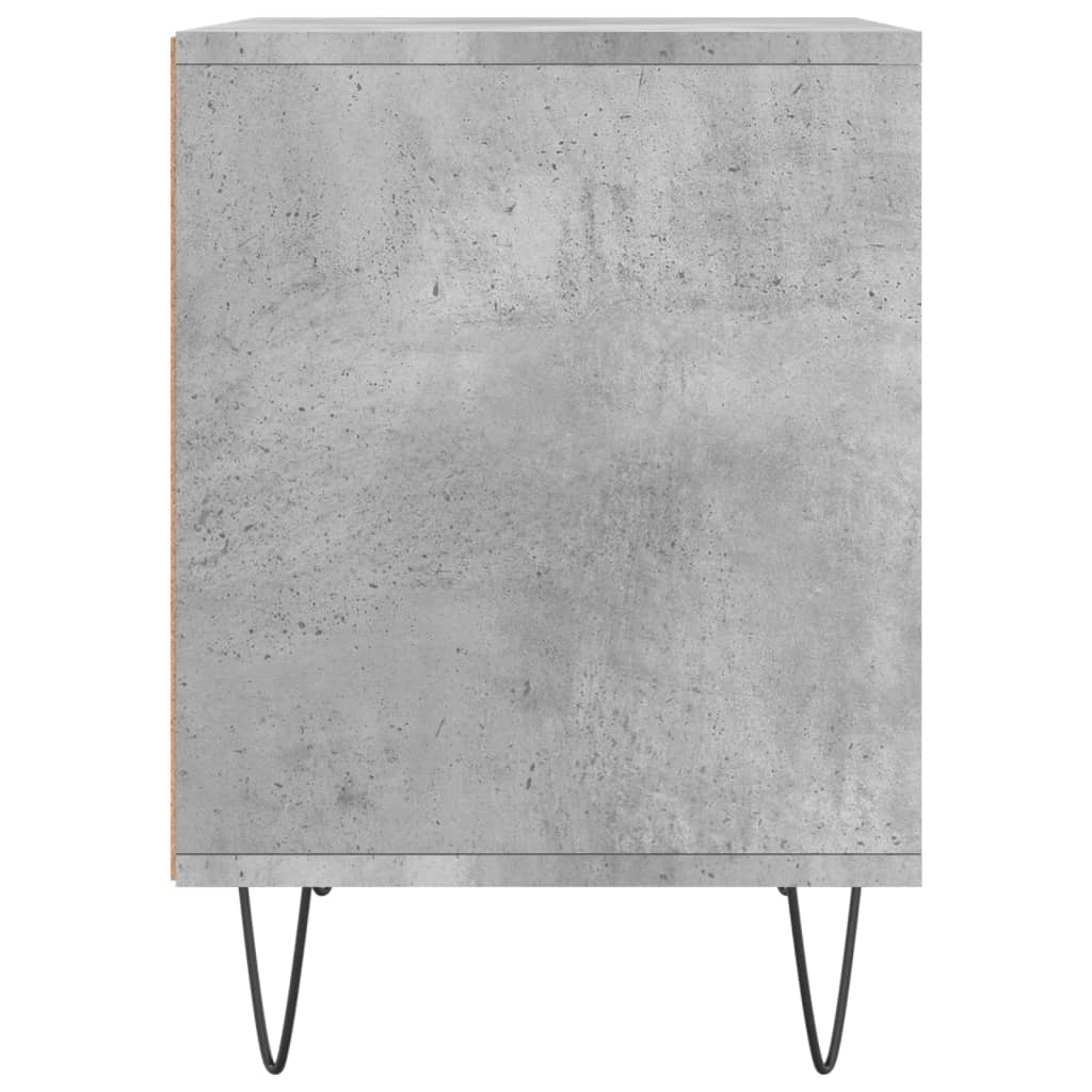 sengebord 40x35x50 cm konstrueret træ betongrå